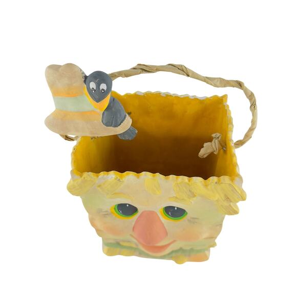 Vintage House of Lloyd Scarecrow Treat Bag Ceramic Fall Halloween Farm Decor - Picture 15 of 16